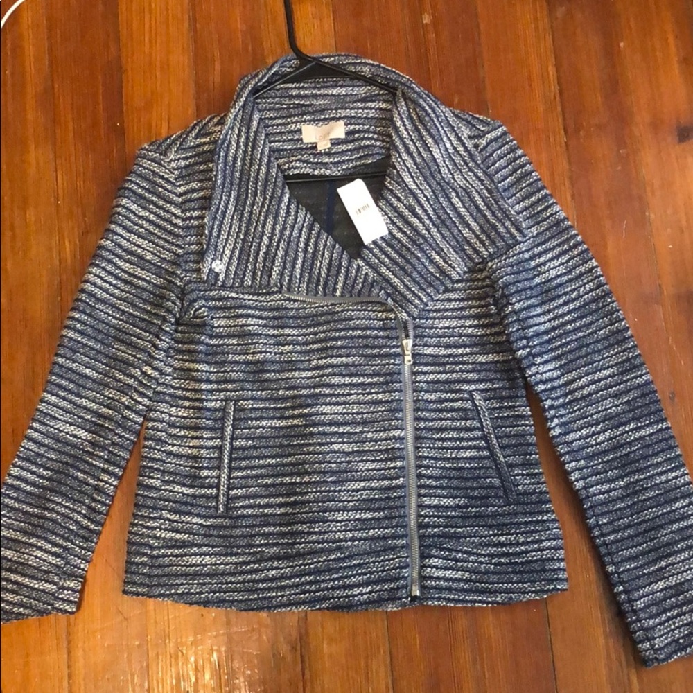 Brand new the Loft navy blue and white blazer